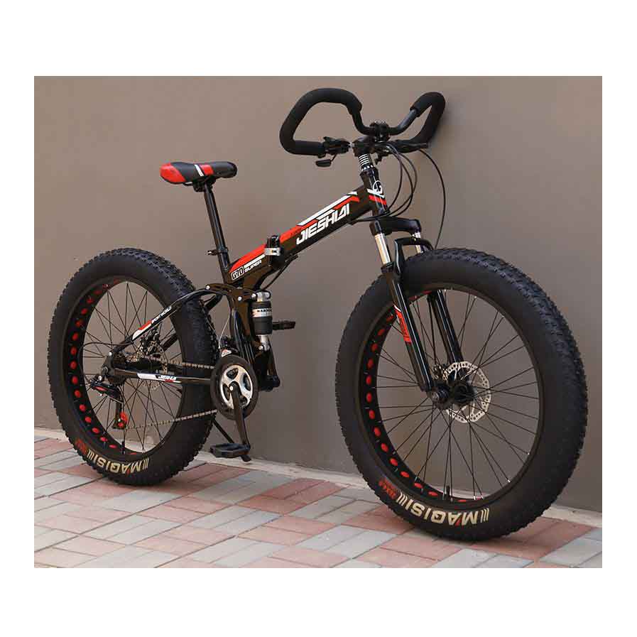 OEM 26 inch*4.0 Carbon MTB frame folding bi cycle and full suspension foldable mountain bike