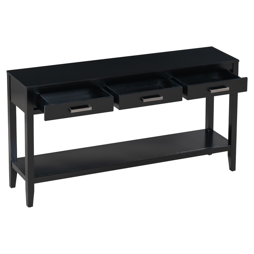 Modern Console Table  Sofa Table with 3 Drawer and 1 Shelf  Entrance Table