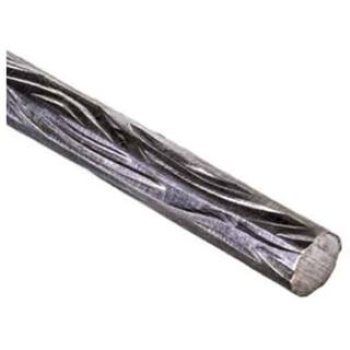 arteferro 118 in. x 34 in. Round Tree Bark Design Raw Forged Long Bar 5997