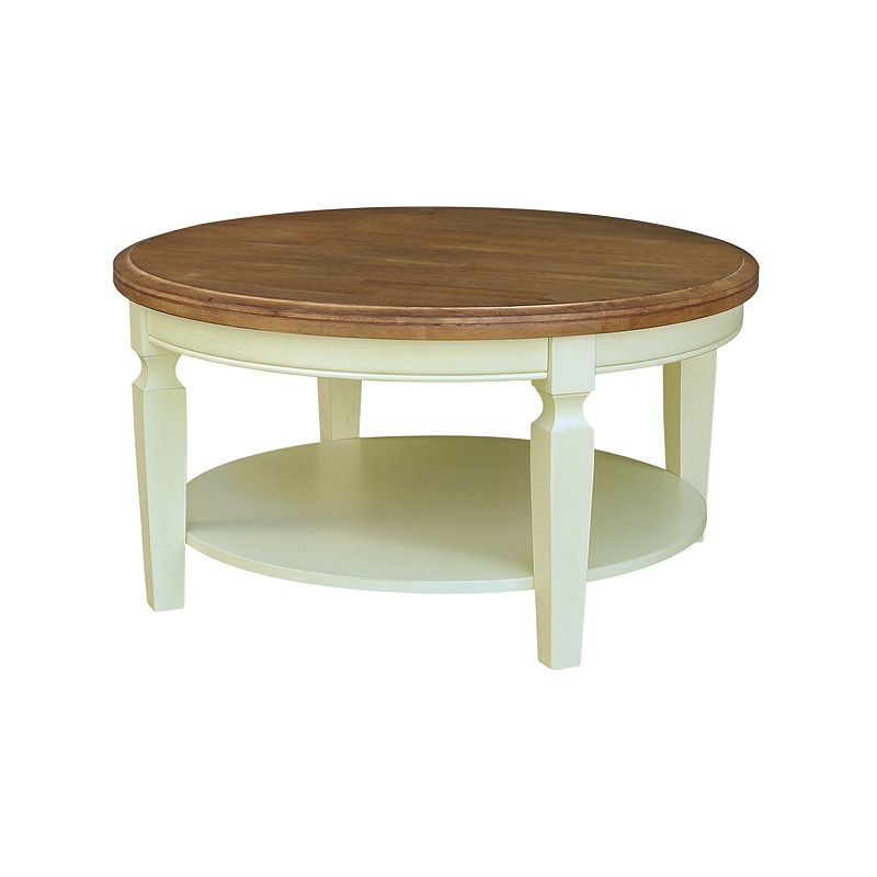 International Concepts Vista Solid Wood Round Coffee Table