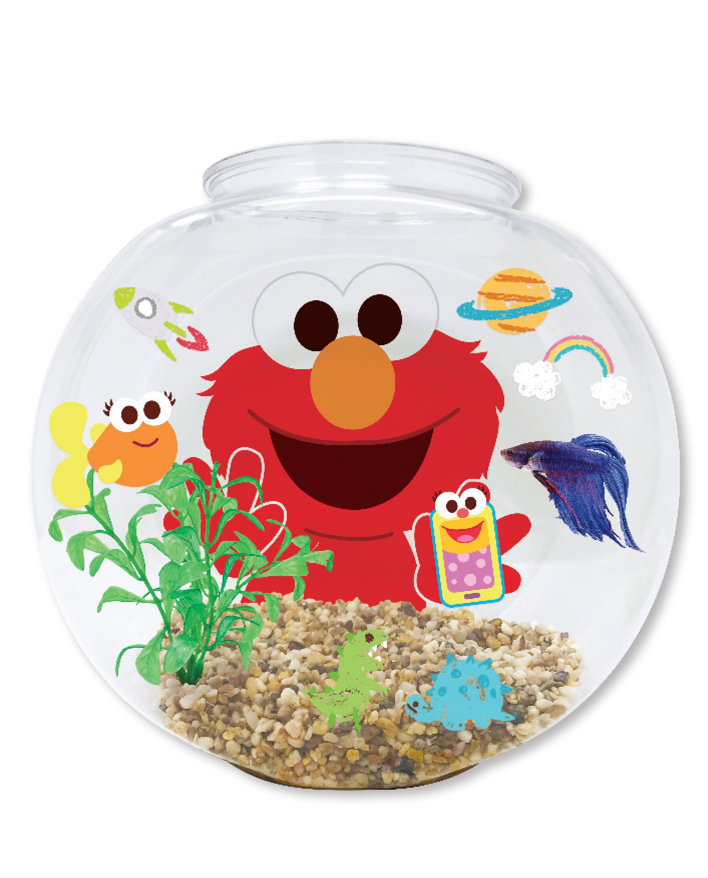 Penn-Plax Officially Licensed Sesame Street Elmo’s World Fish Bowl Kit