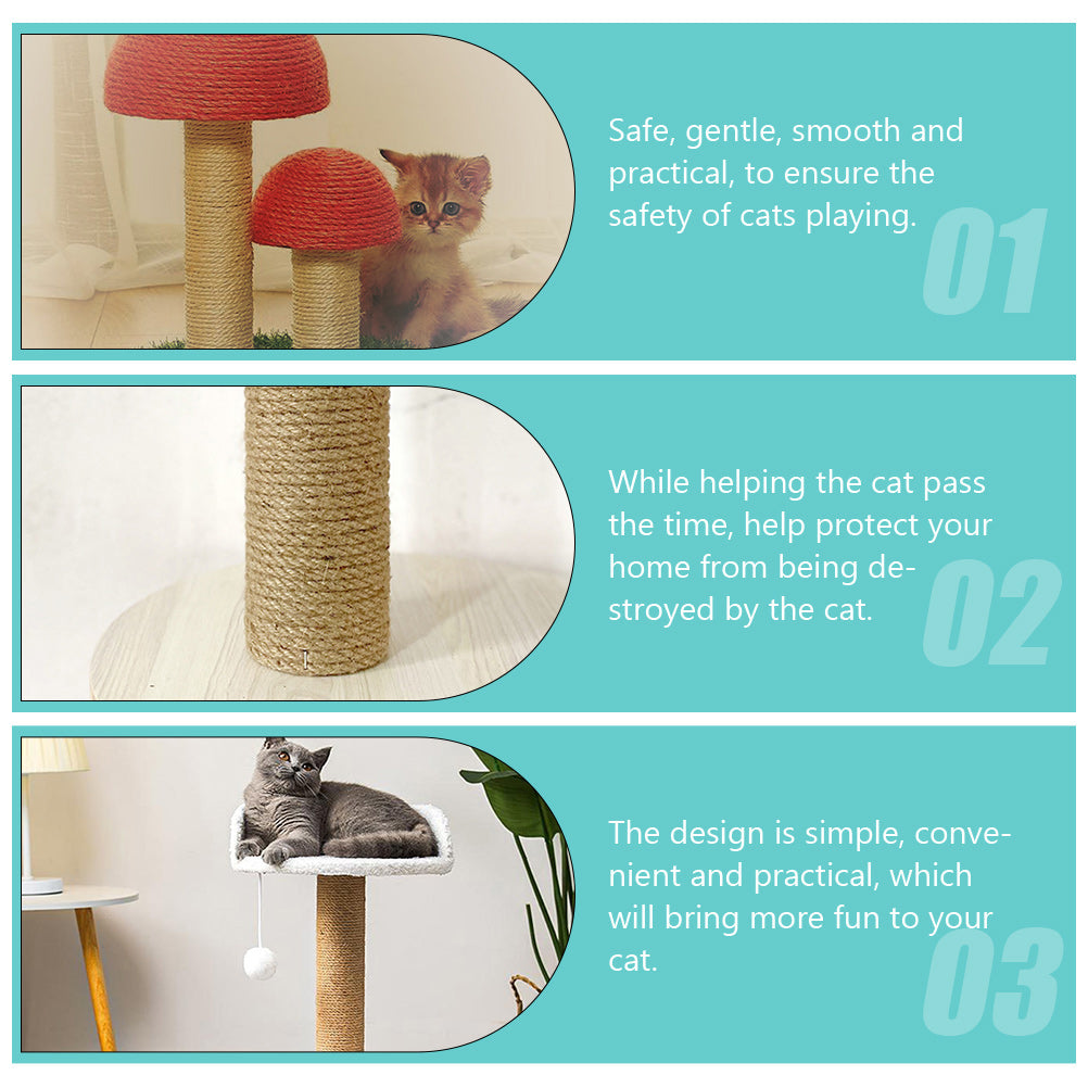 Hemoton Cat Scratching Post Hemp Rope Cat Climber Cat Tree Scratch Post Replacement