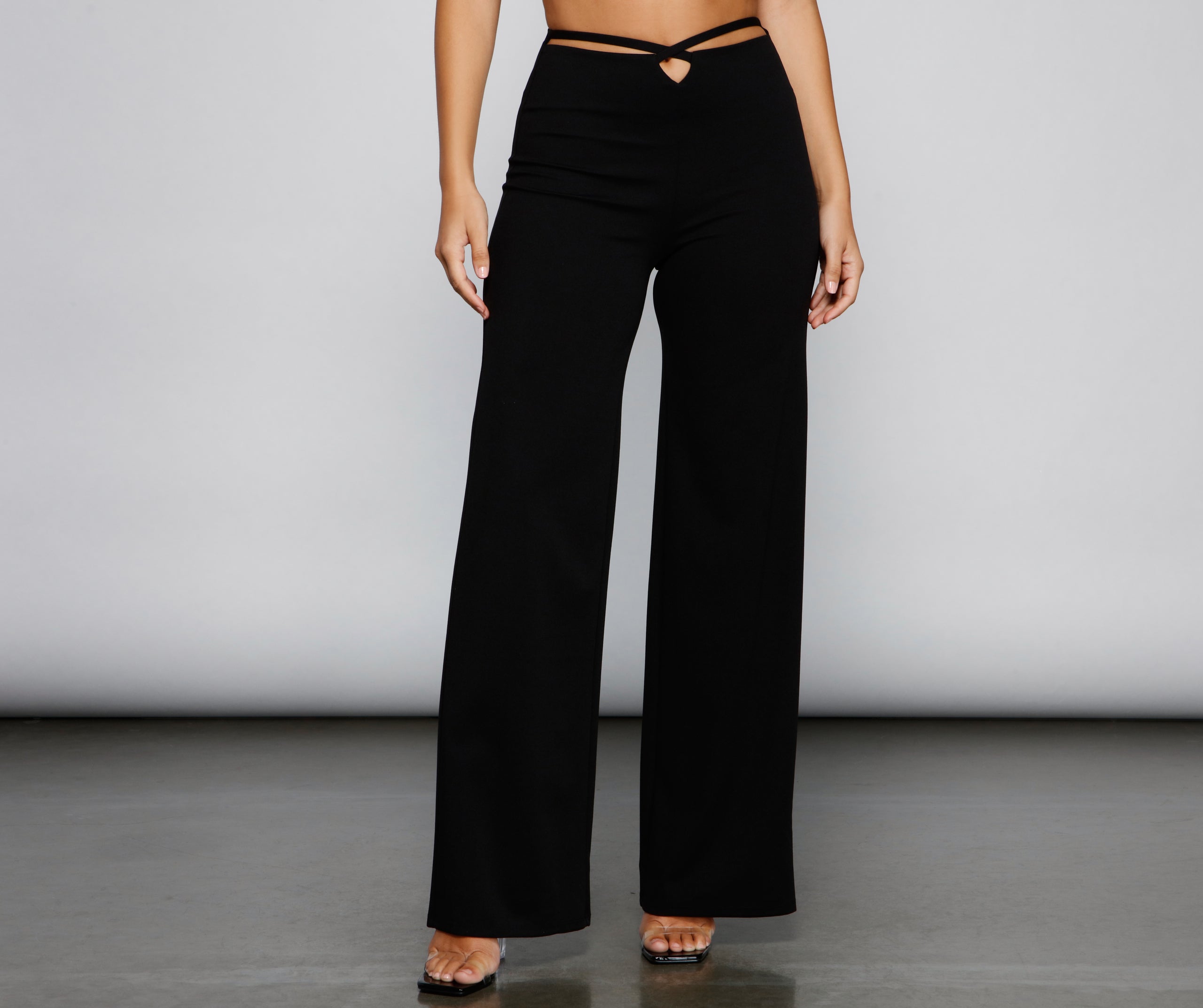 So Sleek Flared High Waist Pants