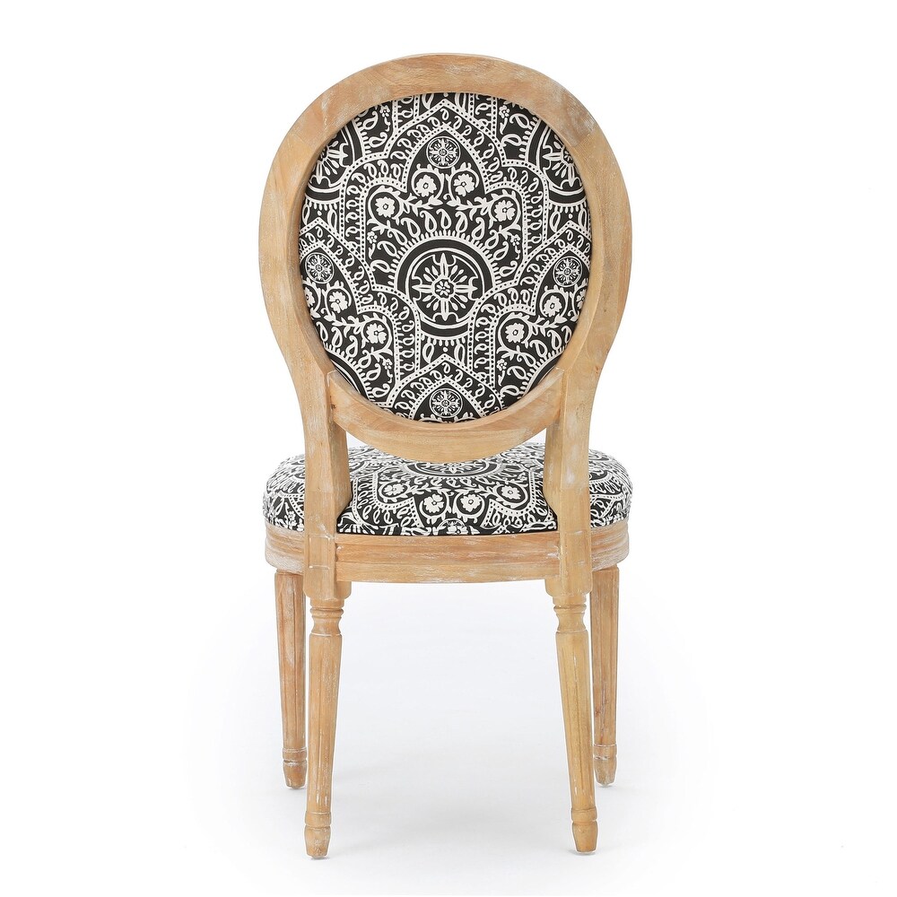 Phinnaeus Patterned Fabric Dining Chair (Set of 2) by Christopher Knight Home