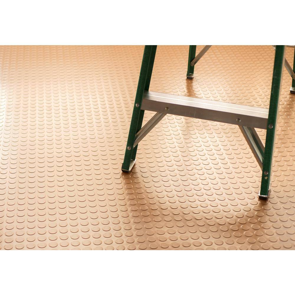 G-Floor Coin 8.5 ft. x 22 ft. Sandstone Commercial Grade Vinyl Garage Flooring Cover and Protector GF75CN8622SN