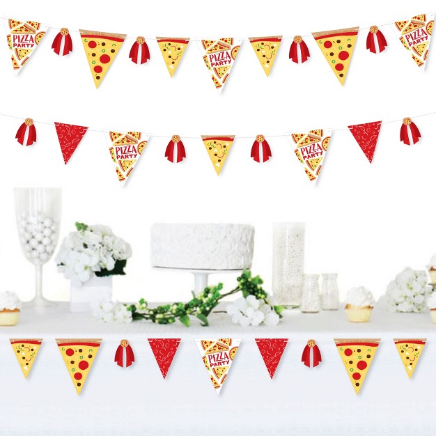 Big Dot Of Happiness Pizza Party Time Diy Baby Shower Or Birthday Party Pennant Garland Decoration Triangle Banner 30 Pieces