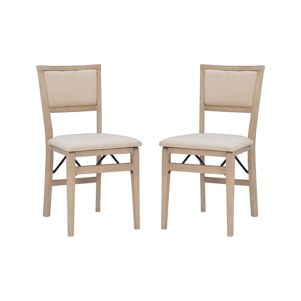 Ciara Grey Wash Folding Side Dining Chair (Set of 2)