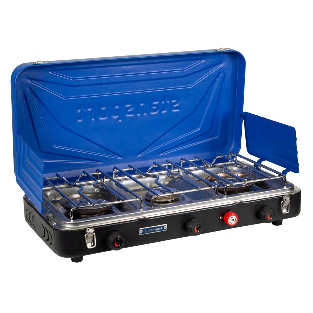 Stansport Triple Burner Propane Stove Blue