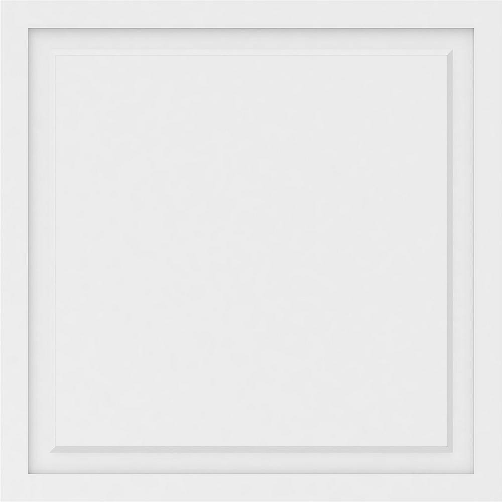 Ekena Millwork 58 in. x 3 ft. x 3 ft. Harrison Raised Panel White PVC Decorative Wall Panel WALP36X36X062HAR