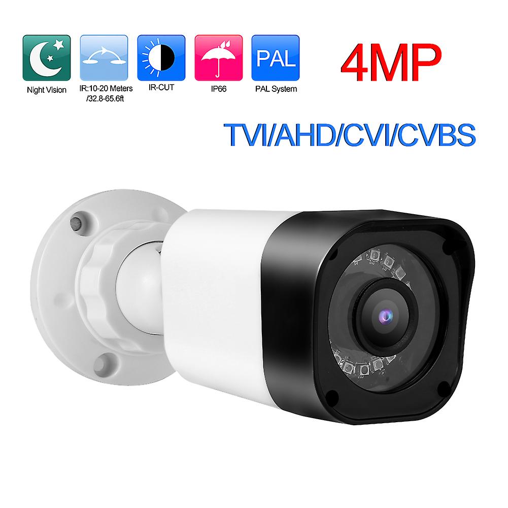 Tvi/ahd/cvi/cvbs Ip66 Waterproof Outdoor Analog Cctv Dvr Security Bullet Camera4mp Pal System