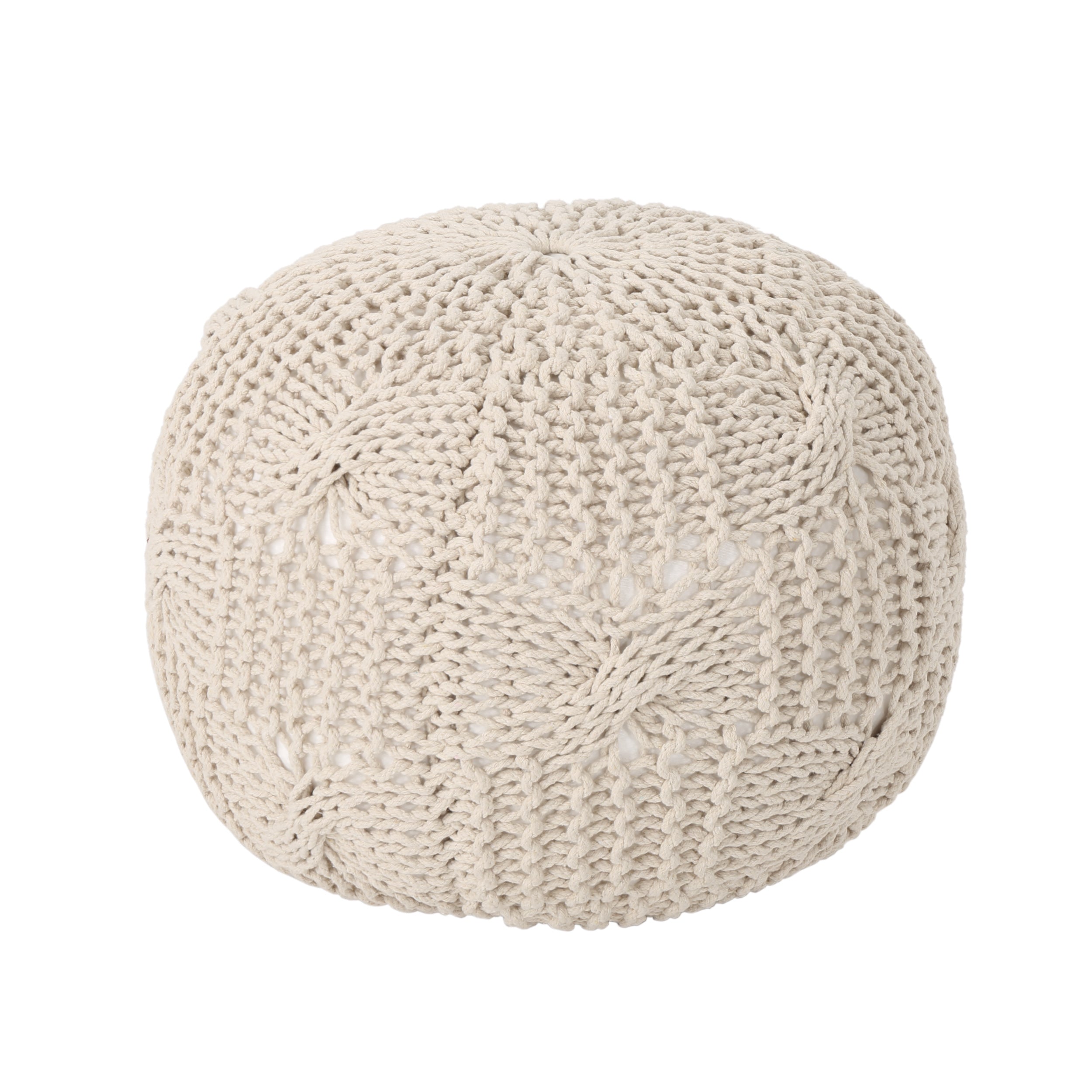 Simi Knitted Cotton Pouf