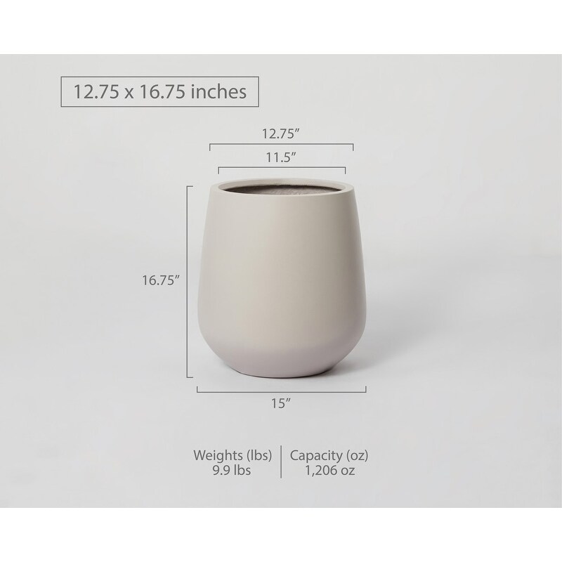 Indoor/Outdoor Large Nordic Minimalist Lightweight Round Planter Pot