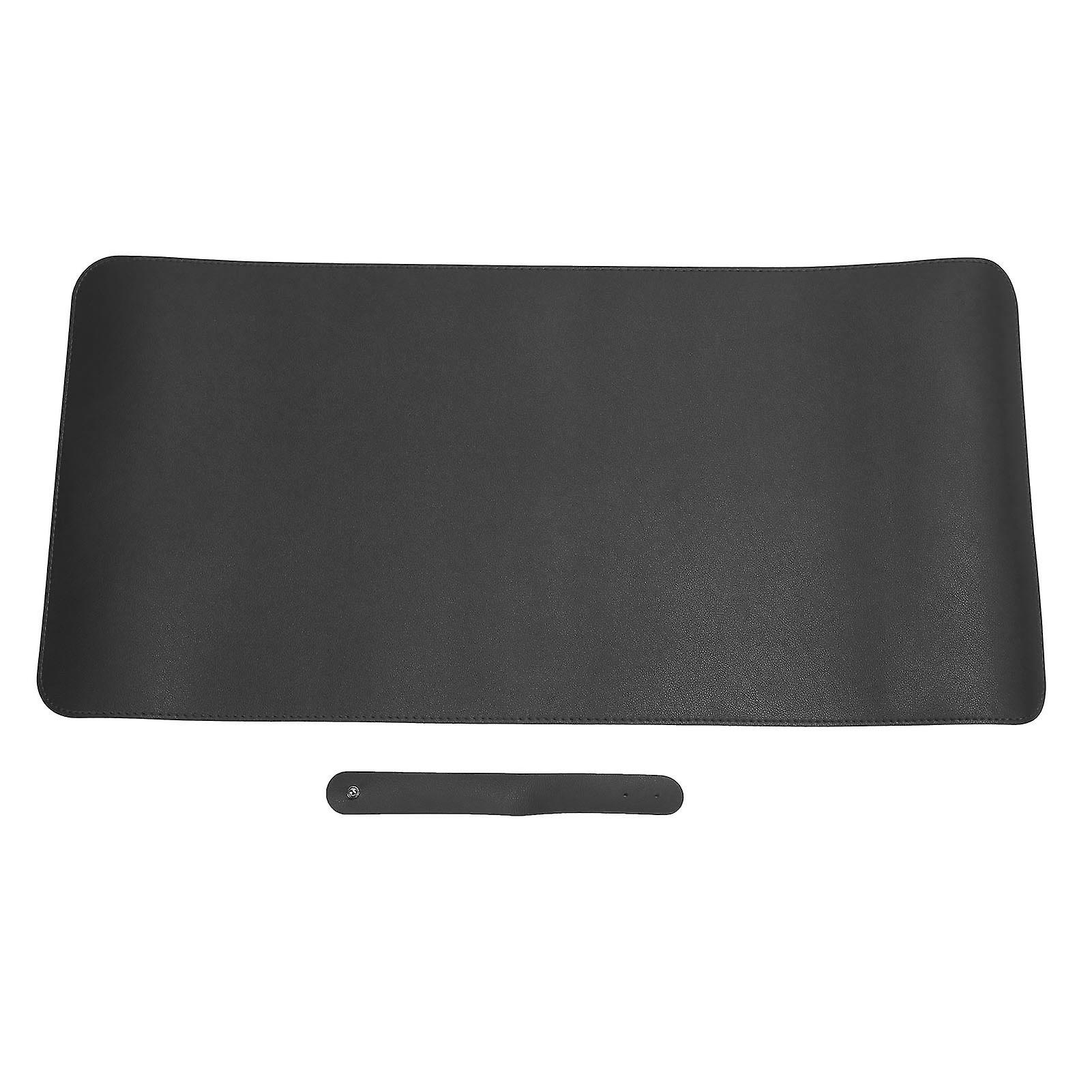 Multifunctional Table Mat Soft Cork Waterproof Oilproof Pu Writing Desk Mouse Pad(black )