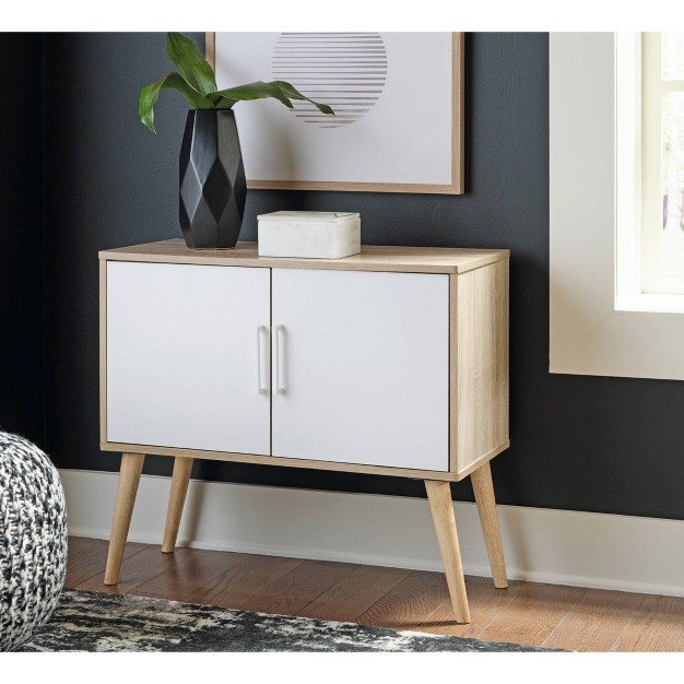 Orinfield Accent Cabinet Natural white Signature Design By Ashley