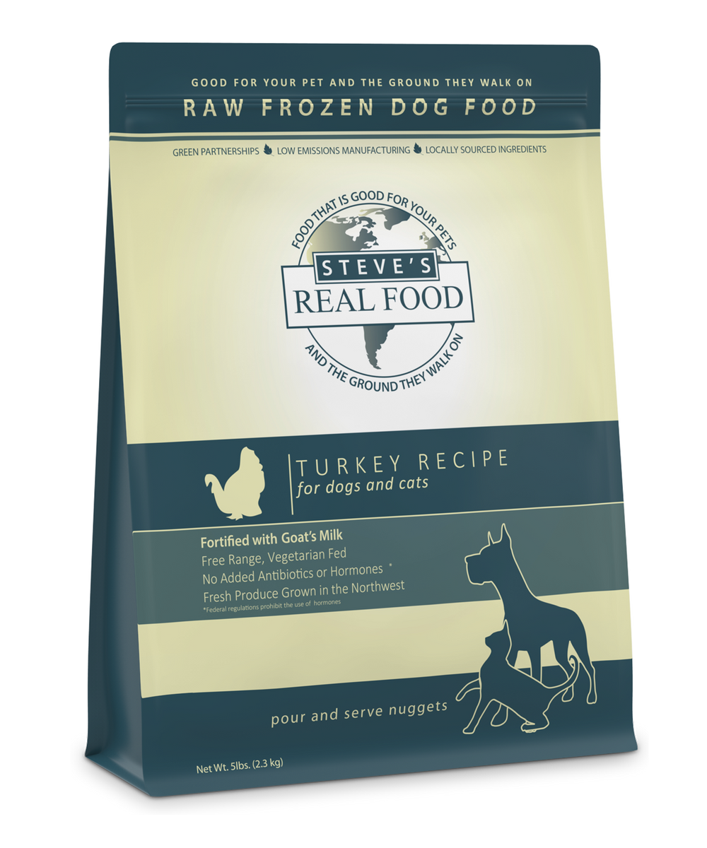 Steve's Real Food Raw Frozen Turkey Diet Food for Dogs and Cats