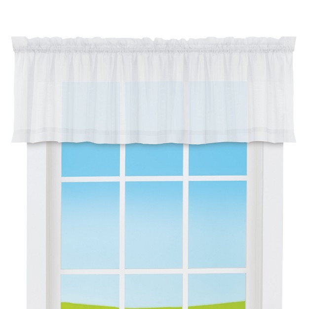 Collections Etc Elegant Sheer Voile Rod Pocket Window Valance