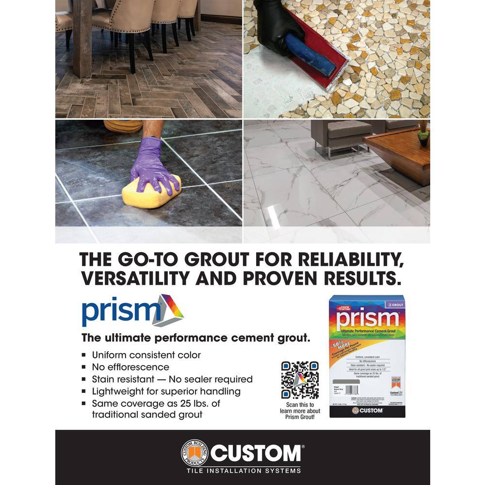 Custom Building Products Prism #145 Light Smoke 17 lb. Ultimate Performance Grout PG14517T