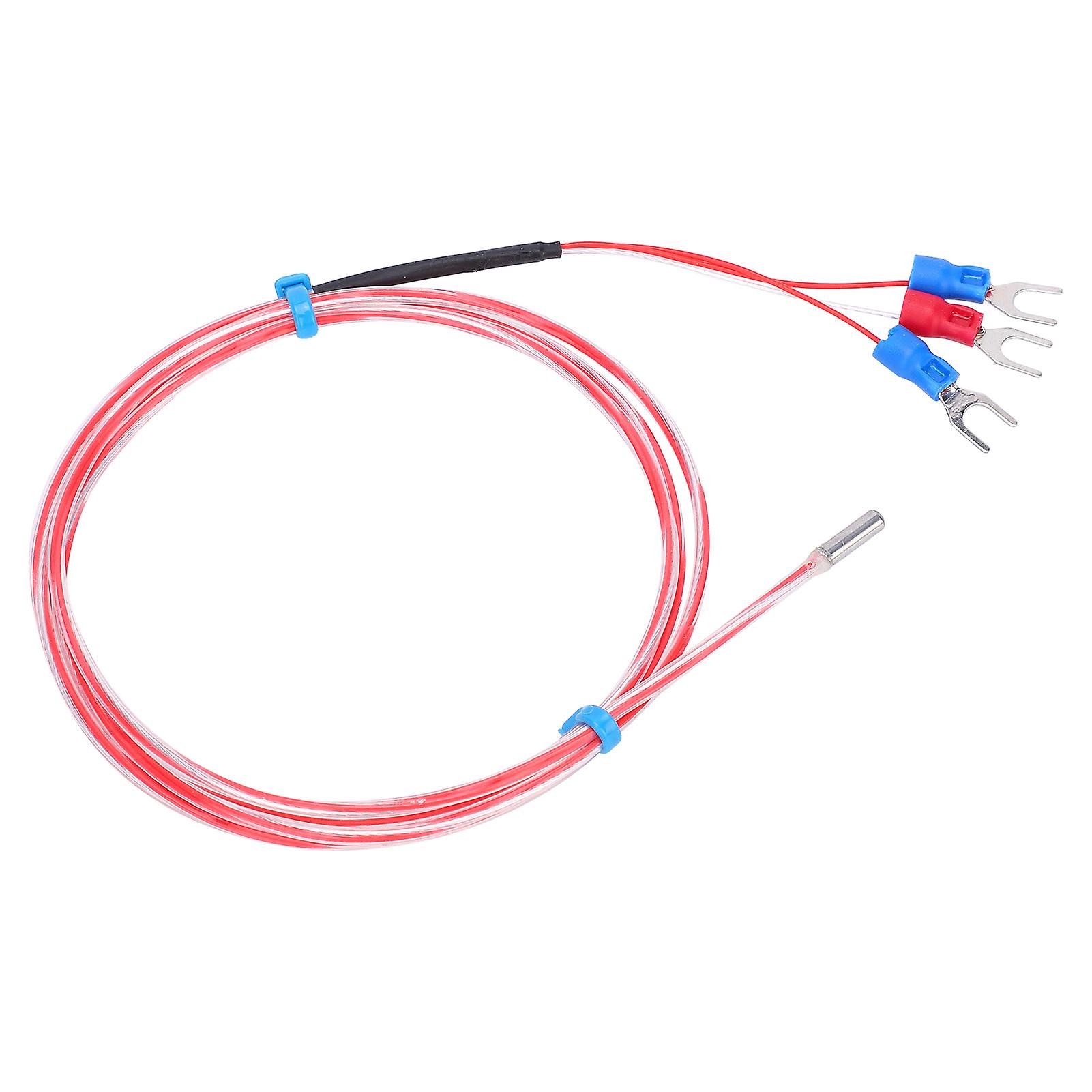 PT100 Waterproof Temperature Sensor 3 X 20mm Thermistor Temperature Probe 50 to +300℃(5m )