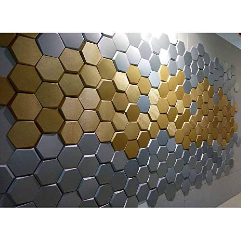 Art3d Silver Decorative 3D Wall Panels Faux Leather Tile for Interior Wall Living Room Bedroom Soundproofing panel 20-Pieces A12hd001H20