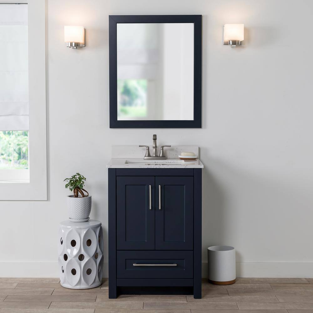 Home Decorators Collection Craye 24 in. W x 21.6 in. D x 34 in. H Bath Vanity Cabinet without Top in Deep Blue CY24-DB