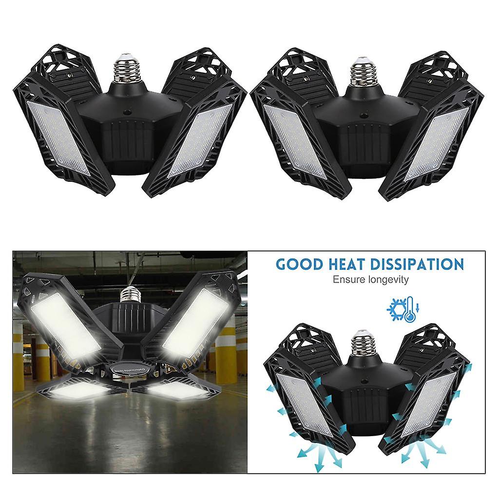 2pcs 150w Workshop Garage Light Lighting Ceiling Lights Deformable Black