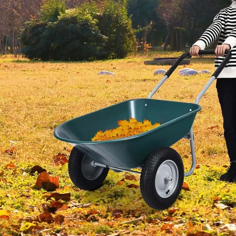 2 Wheel Wheelbarrow Garden Cart Heavy-duty Dolly Utility Car