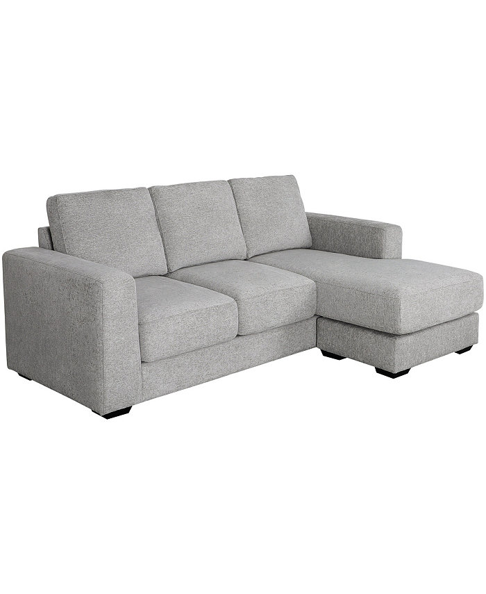 Abbyson Living Elizabeth 85 Stain-Resistant Fabric Reversible Sofa Chaise Sectional