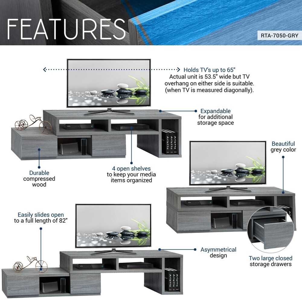 Adjustable TV Stand Console for TV\\'s Up to 65\