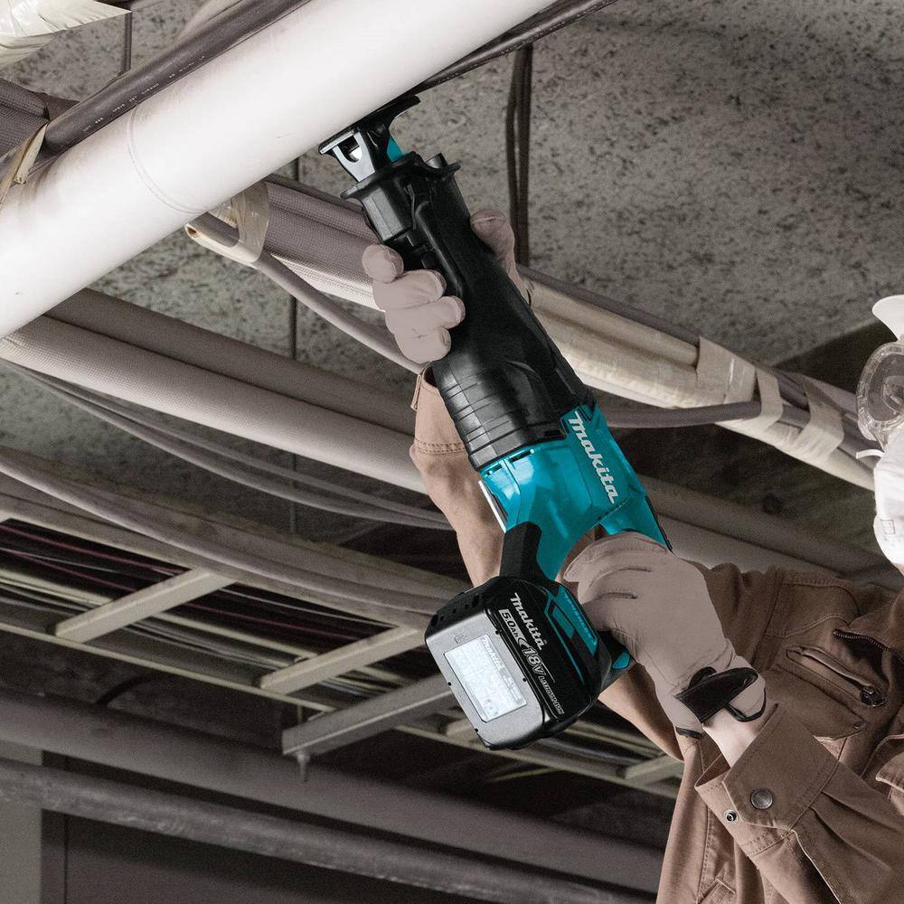 Makita 18V 5.0Ah LXT Brushless 7-Piece Kit(Hammer Driver-Drill Impact Driver ReciproSaw Circ Saw Grinder Radio Light) XT707PT