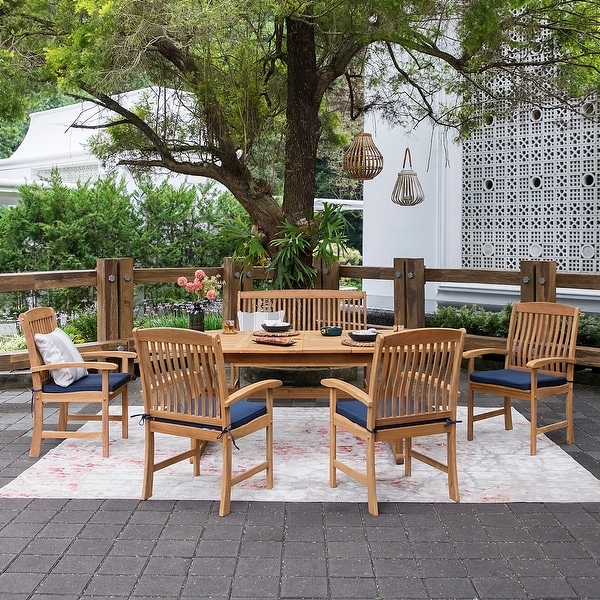 Cambridge Casual Leon 6Piece Teak Patio Extendable Dining Set