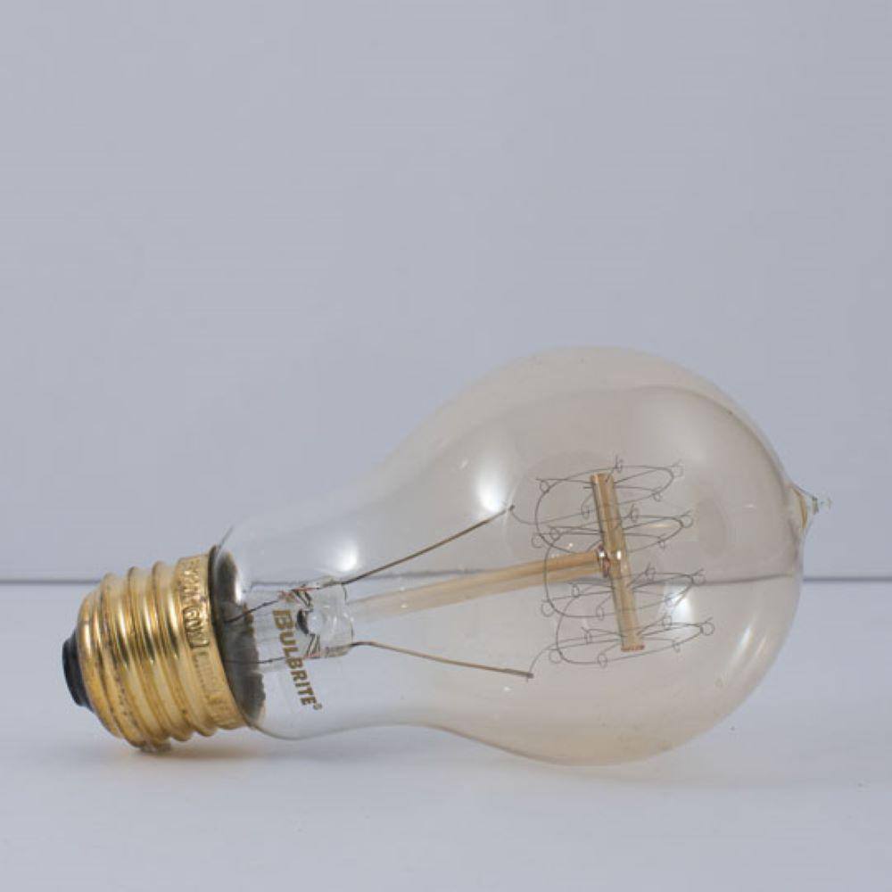 Bulbrite 25-Watt A19 Incandescent Light Bulb Medium Base (E26) Antique Nostalgic Loop 2200K (4-pack) 861373