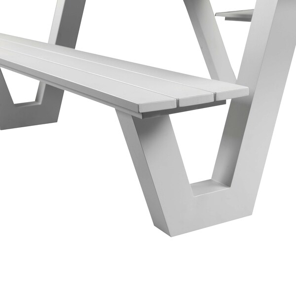 Pangea Home Lukas Aluminum Modern Picnic Table