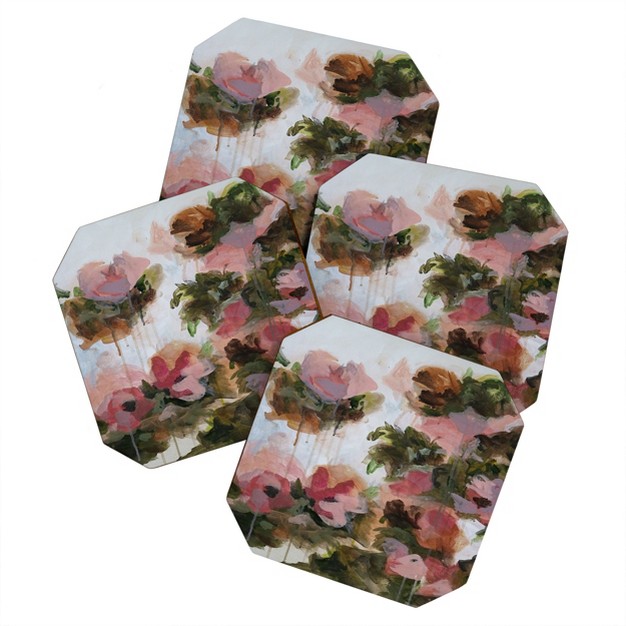 Laura Fedorowicz Floral Muse Set Of 4 Coasters Deny Designs