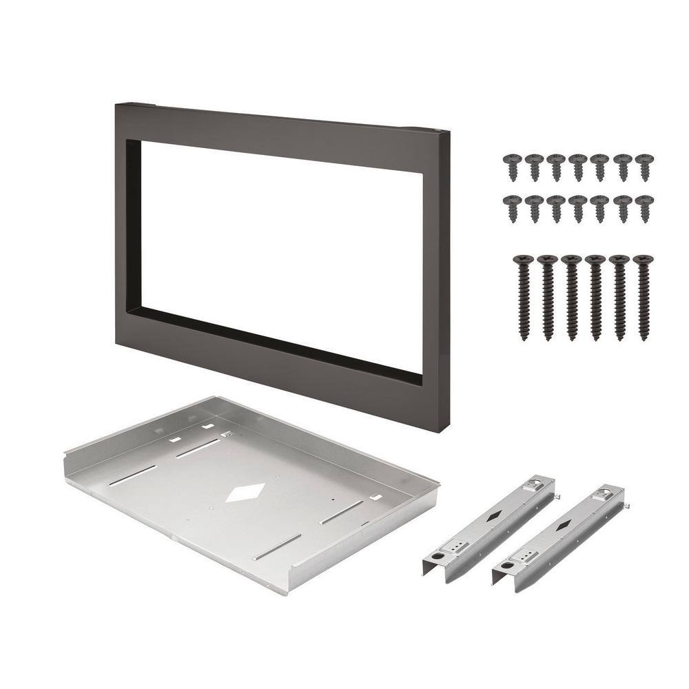 FRIGIDAIRE GALLERY 27 in. Trim Kit for Built In Microwaves in Black Stainless Steel GMTK2768AD