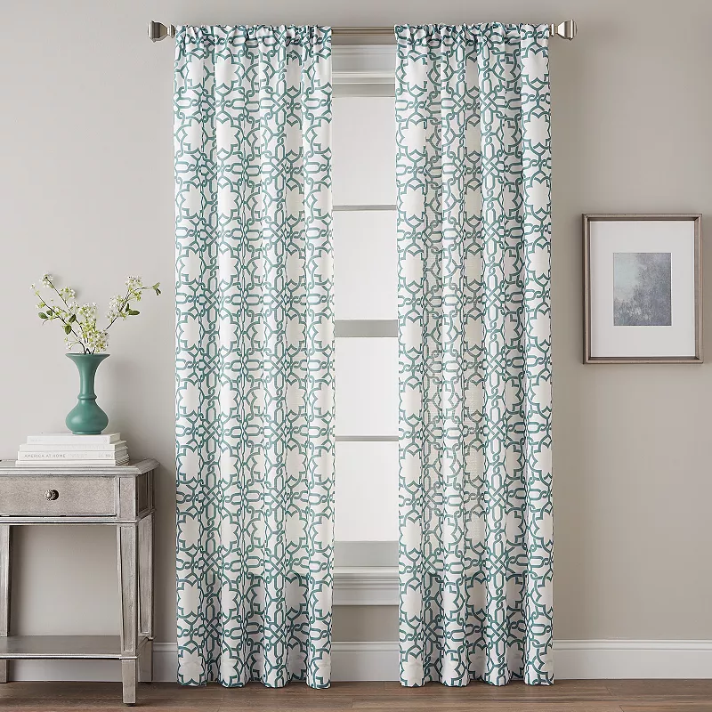 CHF 1-Panel Lotus Harmony Print Window Curtain