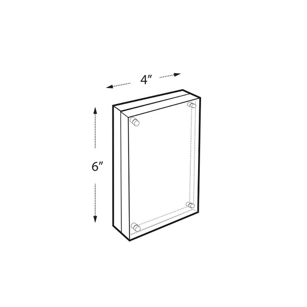 Azar Displays Clear Acrylic Magnetic Photo Block Frame Set With Two 4x6 Size Frames