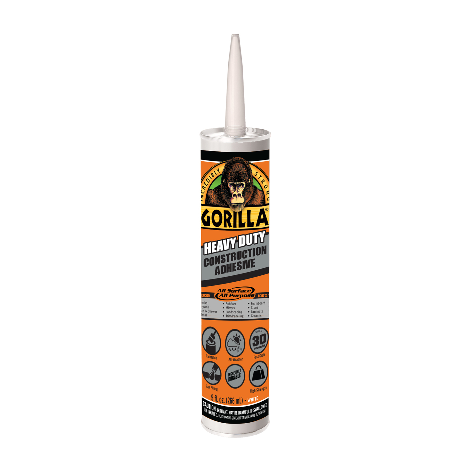 Gorilla All Purpose Construction Adhesive 9 oz