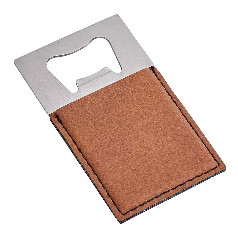 3.5 Caramel Leatherette Bottle Opener