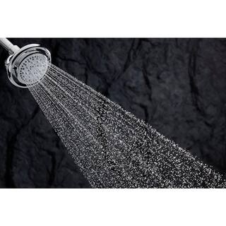 KOHLER Flipside 4-Spray 5.4 in. Single Wall Mount Fixed Shower Head in Polished Chrome K-15996-CP