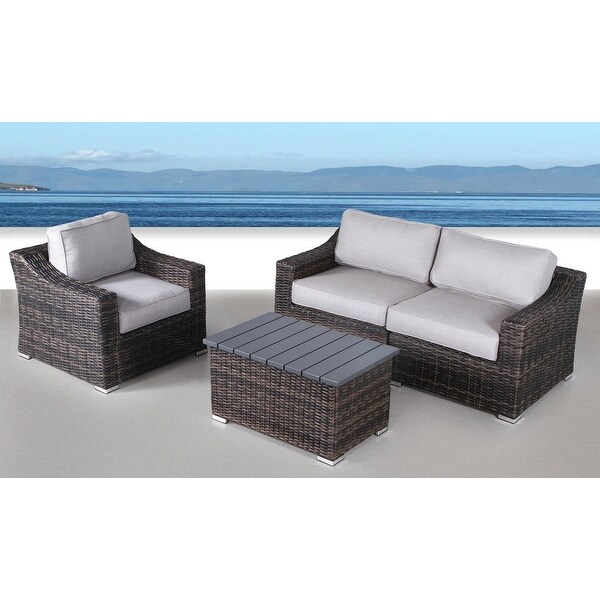 4 Piece Sectional Set with Cushions - Overstock - 27901122