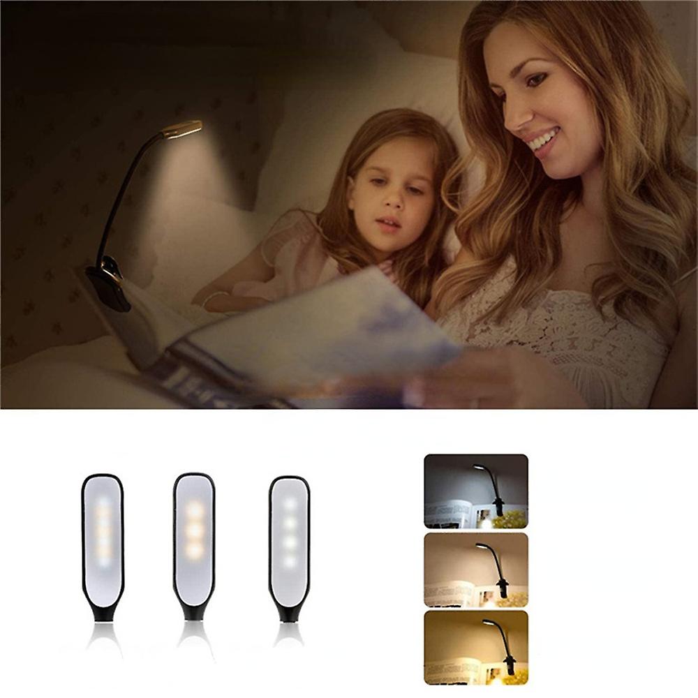 Rechargeable Reading Light Warm Color Cool White Easy Clip Light