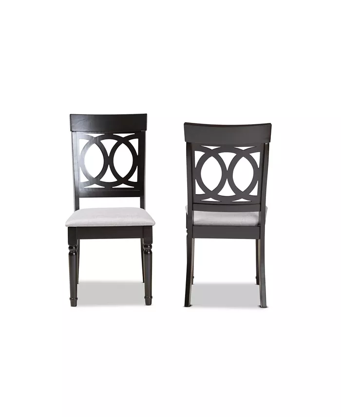 Baxton Studio Lucie Modern and Contemporary Wood Dining Chair Set 2 Piece