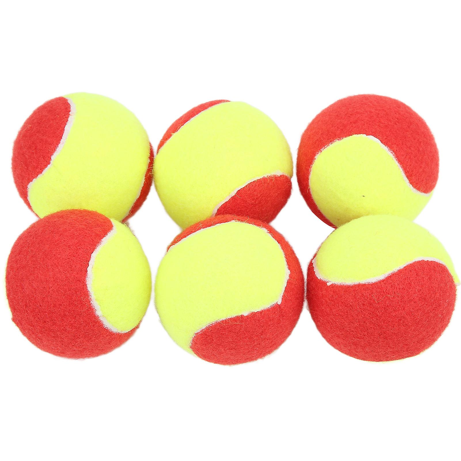 6pcs Kids Tennis Balls Premium Plush Natural Rubber Lightweight Soft Safe Elastic Waterproof Youth Tennis Balls