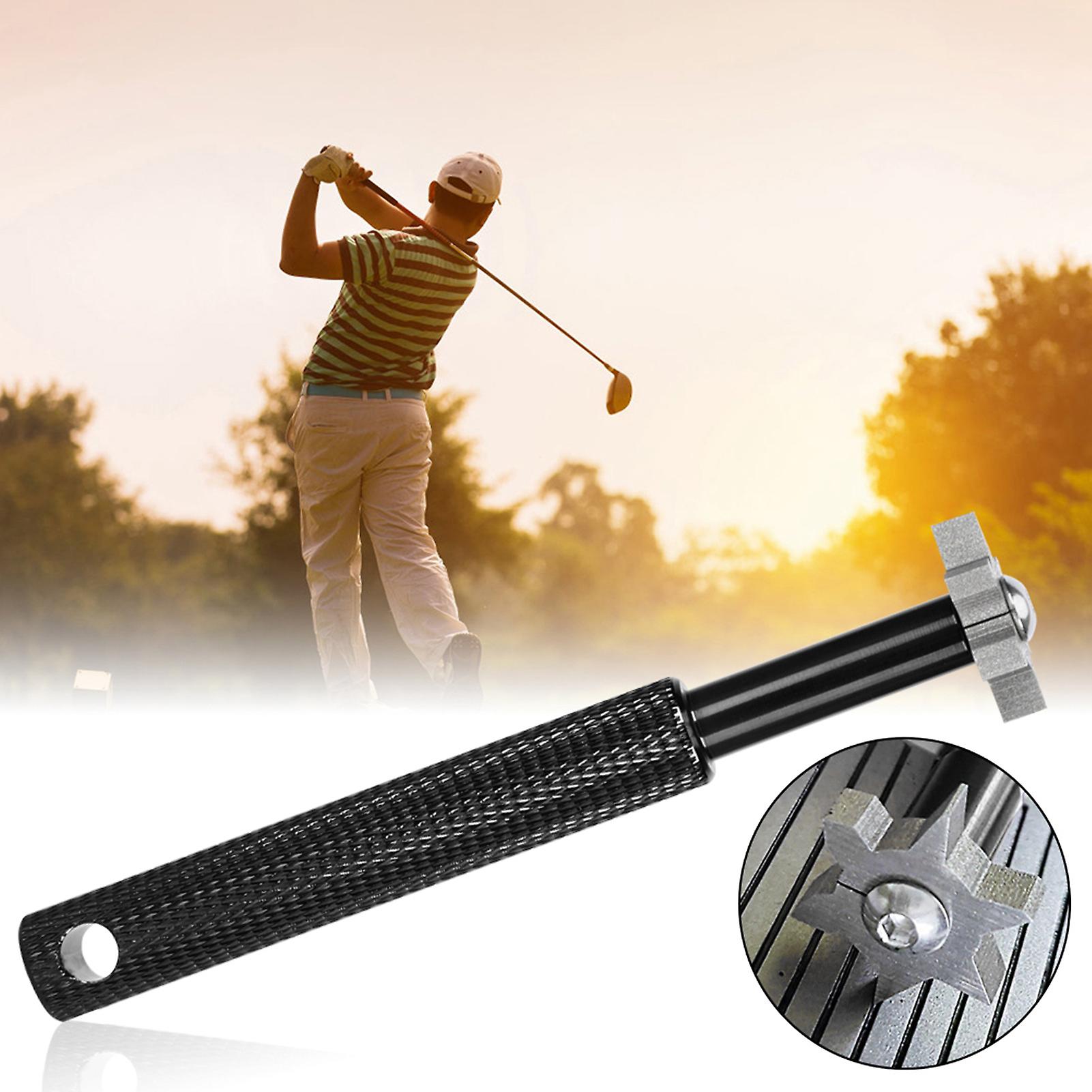 Humanized Golf Sharpener Club Grooving Sharpening Tool Accessory Supplies With Tail Hanging Rope Holeblack