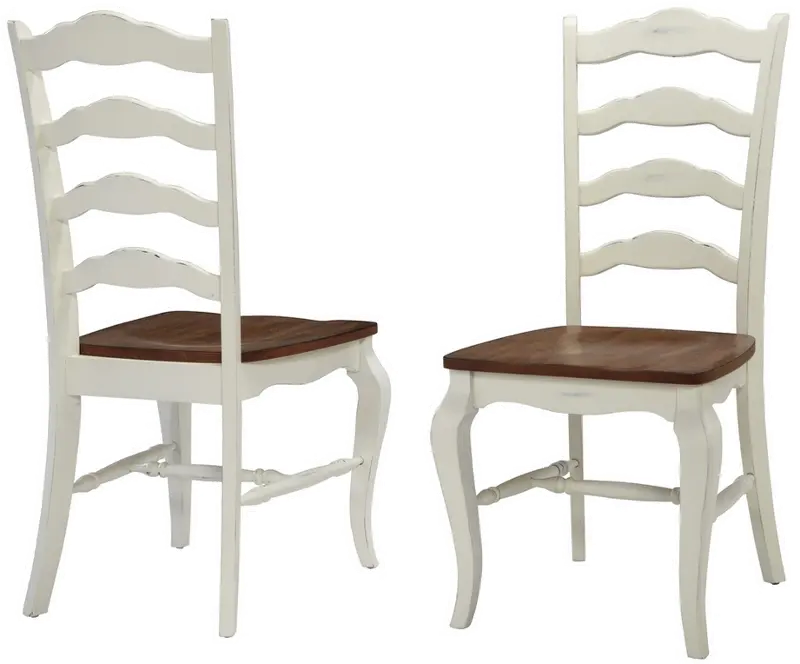 French Countryside Off-White Dining Chair Set of Two