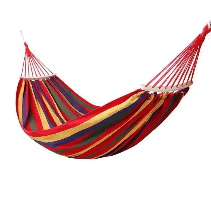 Popular in Europe and America portable cotton canvas outdoor indoor patio hanging seat hammock