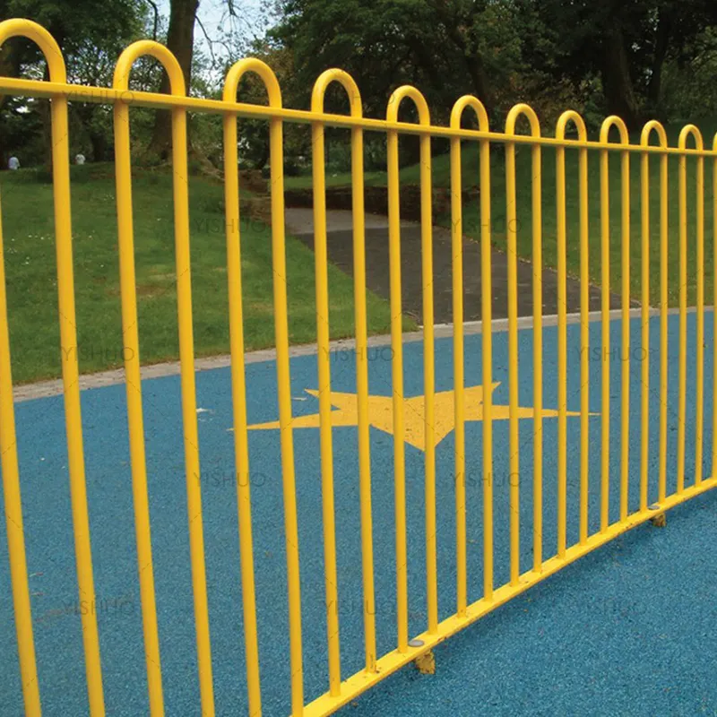 Factory supply powder coated Interlaced Bow Top Fencing/Interlaced Bow Top Railings