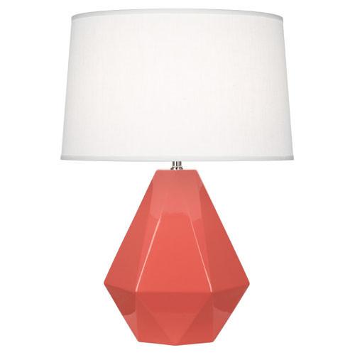 Delta Table Lamp (Multiple Colors) with Oyster Linen Shade