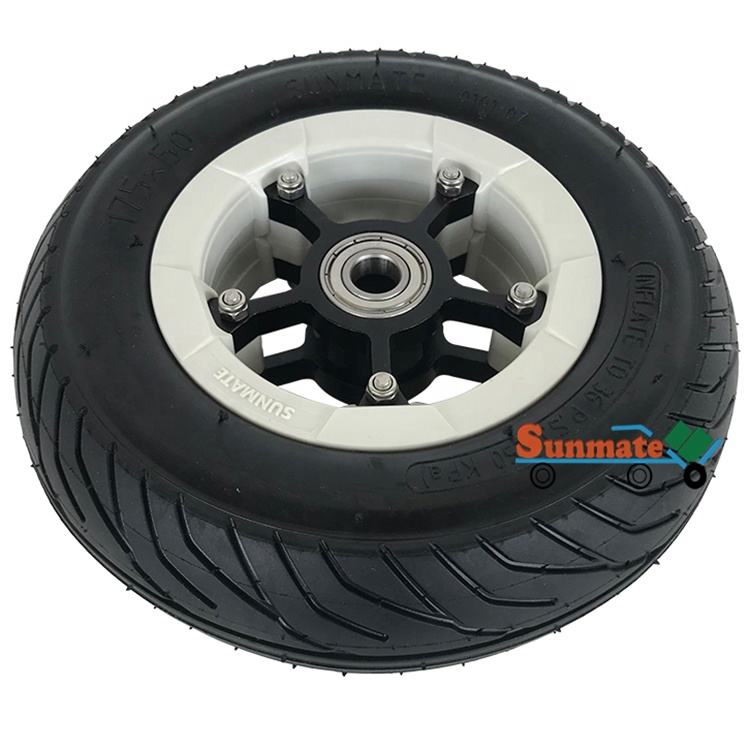 Hot Sale inflated 150x50 175x50 200x50mm 6 7 8 inch off road allow rim electric pro skateboard pneumatic rubber tire