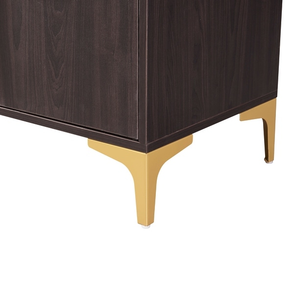 Nestfair Sideboard with Gold Metal Legs and Magnetic Suction Doors